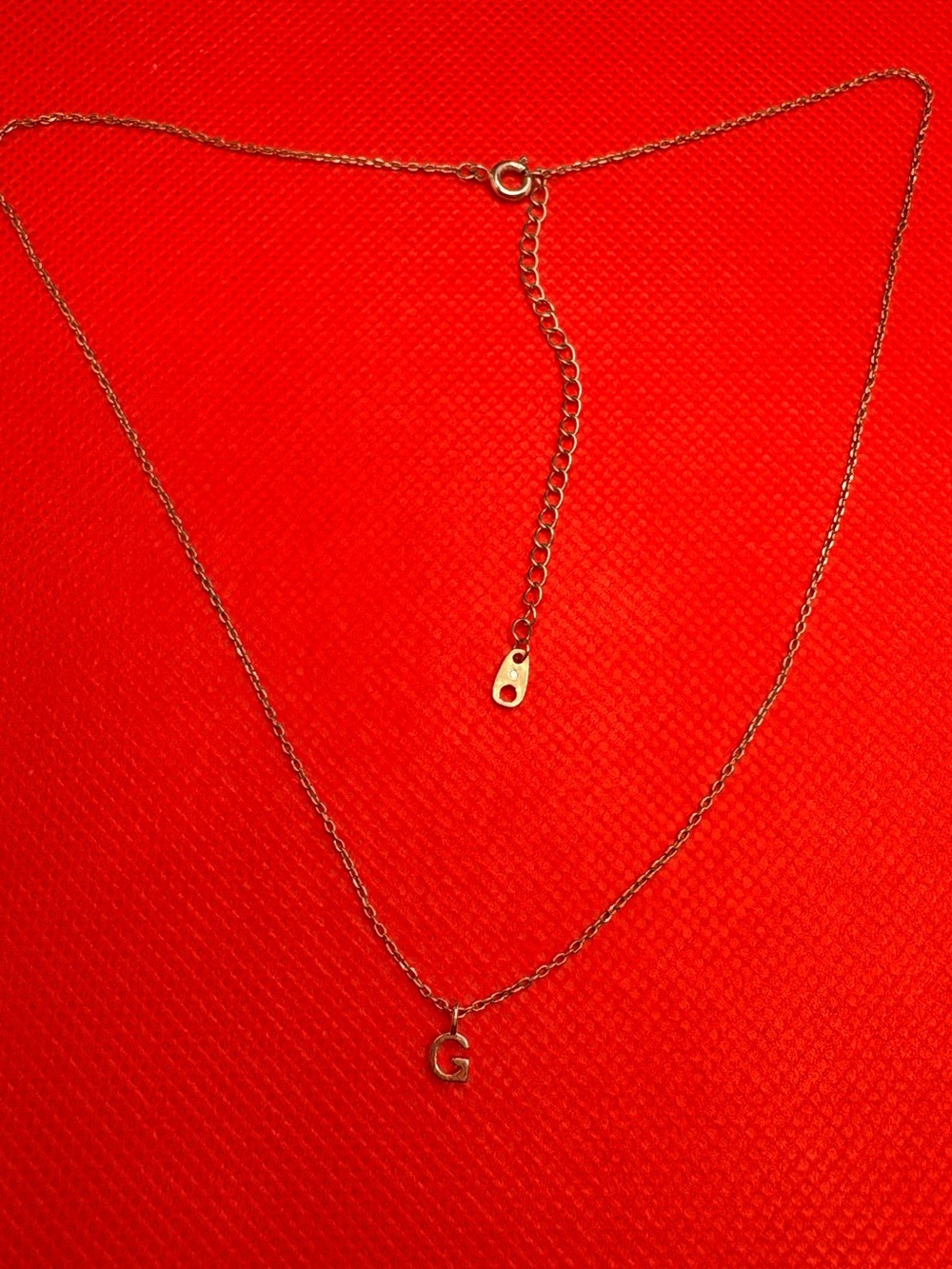 Tiny G Initial Necklace Yellow Gold Vermeil Sterling Silver 925 Delicate 16-19”